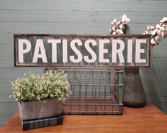 Patisserie Sign, French Kitchen Sign, Farmhouse Wall Decor, Farmhouse Kitchen, Farmhouse Signs, Custom Wood Sign, Kitchen Signs