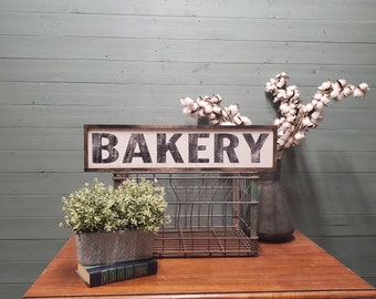 Wood Bakery Sign, Farmhouse Style, Farmhouse Decor, Kitchen Sign, Bakery Sign, Distressed Wood Sign, Kitchen Wall Decor, Rustic Wood Sign