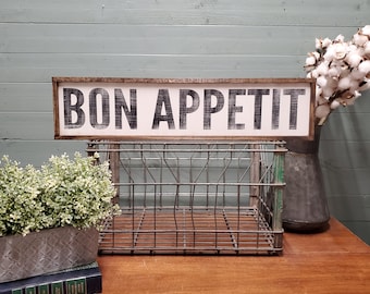 French Kitchen Decor Plaque Home Mum Nanny Gifts House Wine 7 Bon Appetit Sign 