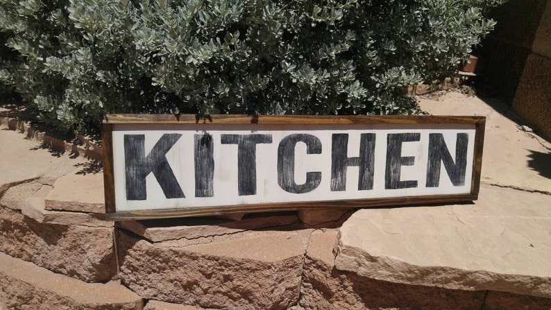 Rustic Wood Sign, Farmhouse Wall Decor, Custom Wood Sign, Kitchen Sign, Bakery Sign, Market Sign, Laundry Sign, Pantry Sign, Grocery Sign imagem 5