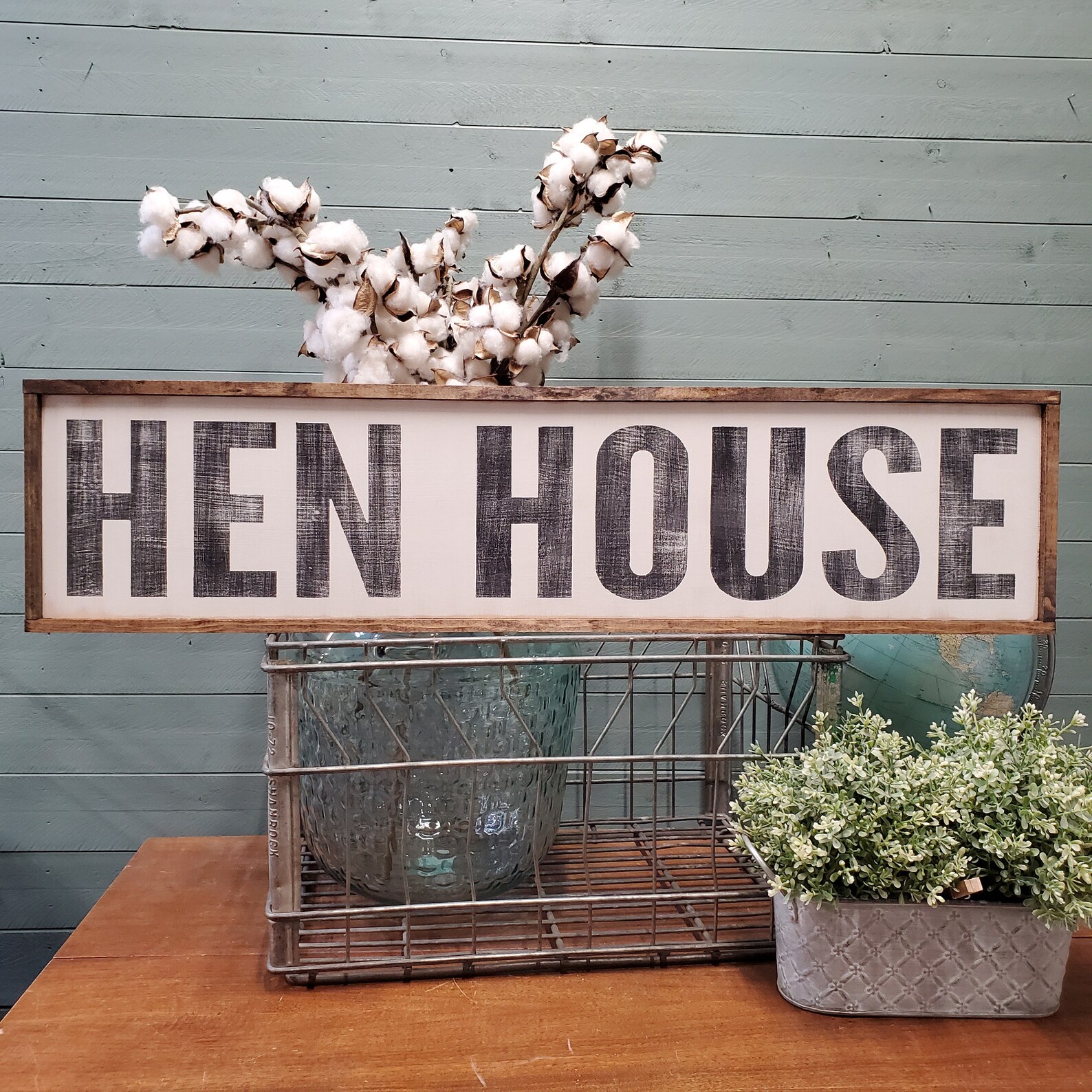 Hen House Sign Farmhouse Style Wood Hen House Sign Etsy
