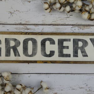 Rustic Wood Sign, Farmhouse Wall Decor, Custom Wood Sign, Kitchen Sign, Bakery Sign, Market Sign, Laundry Sign, Pantry Sign, Grocery Sign imagem 6