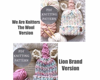 BUNDLE PURCHASE PDF Knitting pattern (Lion brand- 6-12 month, toddler, child) (We Are Knitters 6-12 months, toddler, child, adult)