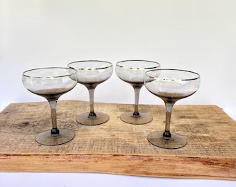 Dusk Champagne coupe Glasses Tiffin-Franciscan set of 4