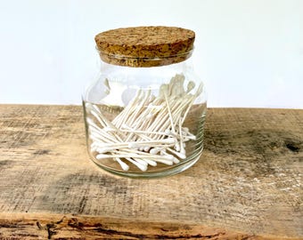 Glass Apothecary Storage jar with cork lid