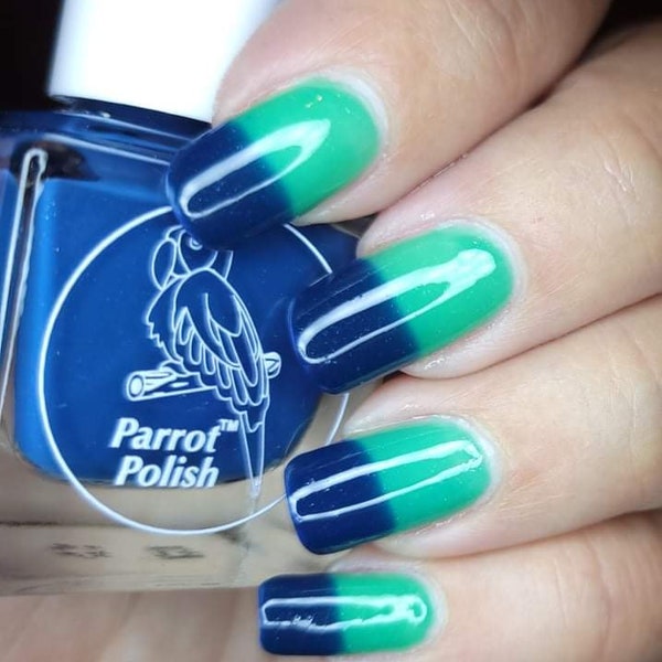 Parrot Polish Pacific Sea Foam Thermal Nail Polish - Blue/Light Green