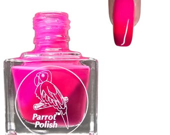 Parrot Polish Sangria Color Changing Thermal Nail Lacquer - Purple/Red/Pink | Indie Nail Polish | Handmade Nail Lacquer | Gift for Her