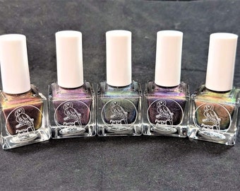 Parrot Polish Magic Bus Collection 5 Ultrachrome Holographic Nail Polish