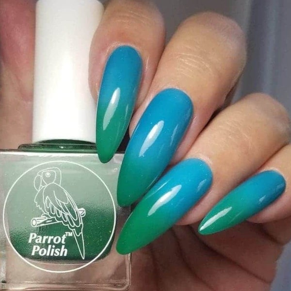 Parrot Polish Ocean Currents Thermal Nail Polish - Green/Blue