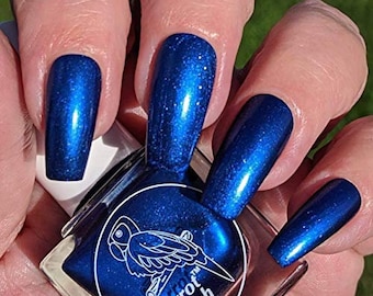 Parrot Polish Royal Splendor Blue Holographic Nail Polish