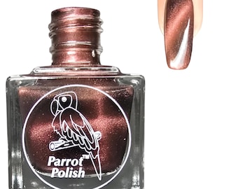 Parrot Polish Liberty Belle Magnetic Nail Lacquer - Brown | Indie Nail Polish | Handmade Nail Lacquer | Gift for Her