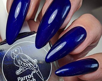 Parrot Polish Blue Whale Blue Deep Royal Nail Polish