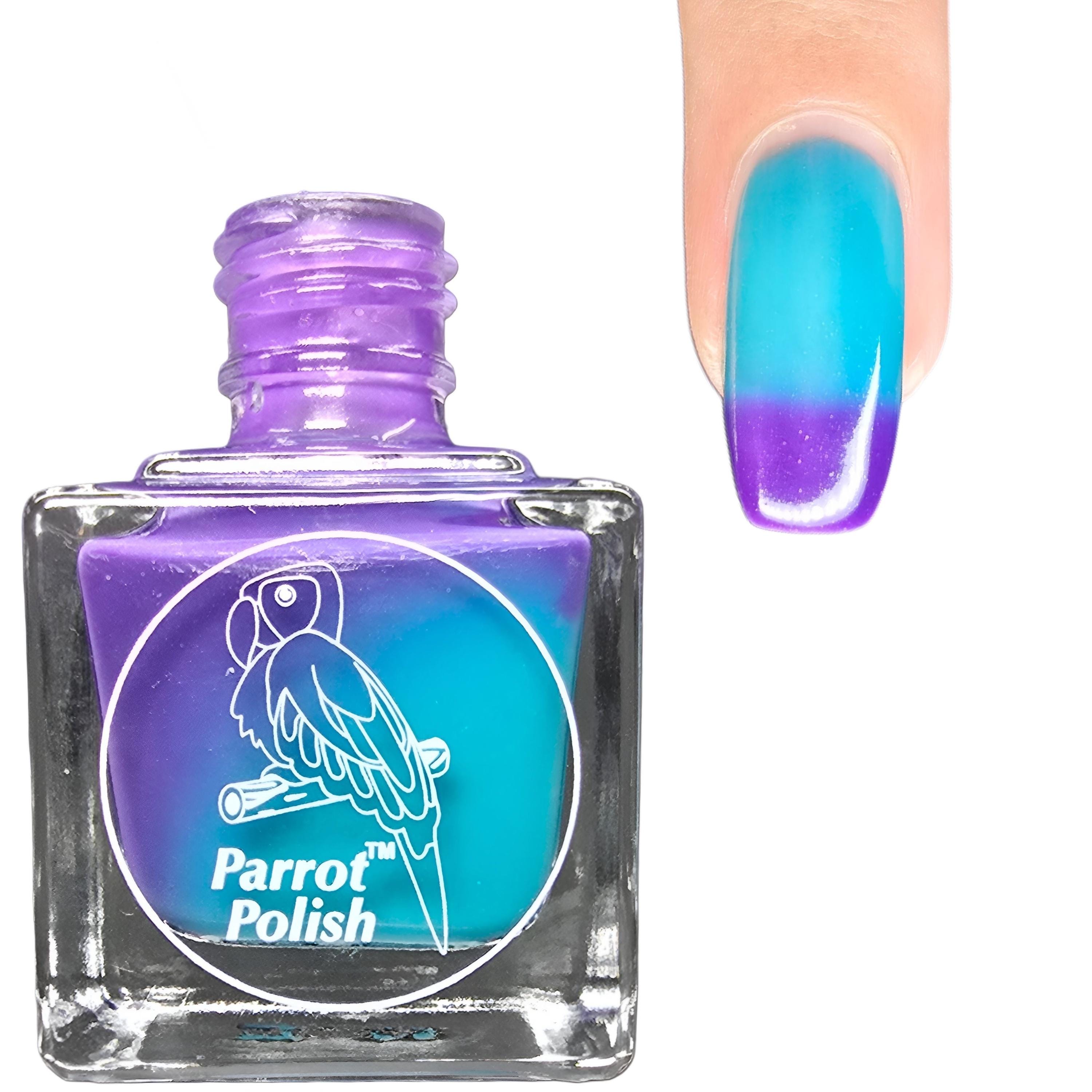 Vernis à ongles thermique Lavender Berry Bliss de Parrot Polish - Violet/Bleu