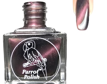 Parrot Polish Versatile Lady Magnetic Nail Lacquer- Red/Brown | Indie Nail Polish | Handmade Nail Lacquer | Gift for Her
