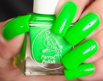 Parrot Polish Gecko Green Neon Nail Polish