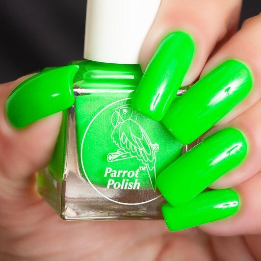 Lime Light- Neon POP Thermal Color Changing Yellow Green Nail Polish  Custom-Blended Indie Glitter Nail Polish / Lacquer