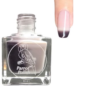 Parrot Polish Black Magic Thermal Nail Polish - Black/Grey-Clear