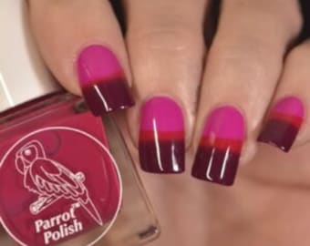 Parrot Polish Sangria Thermal Nail Polish - Purple/Red/Pink