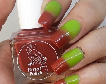 Parrot Polish Area 51 Thermal Nail Polish - Red/Lime