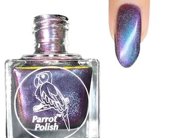 Parrot Polish Lestat De Lioncourt Multichrome Nail Lacquer - Purple/Green | Indie Nail Polish | Handmade Nail Lacquer | Gift for Her