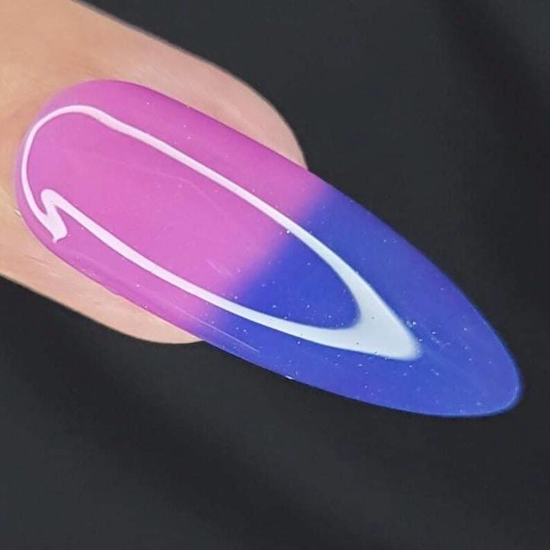 Parrot Polish Blue Jeans & Bubble Gum Color Changing Thermal Nail Lacquer- Blue/Pink | Indie Nail Polish | Handmade Nail Lacquer image 6