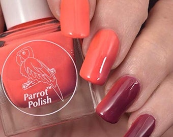 Parrot Polish Peach Brine Solar Nail Polish - Peach Orange/Red