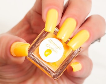 Parrot Polish Mango Cream Neon Pastel Orange Nail Polish