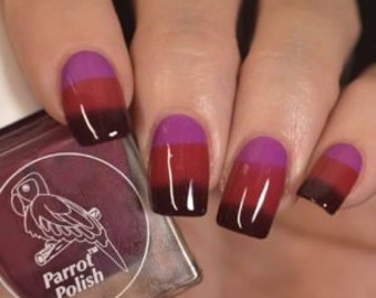 Parrot Polish Wine & Violets Thermal Nail Polish - Wine Red/Red/Purple