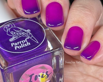 Parrot Polish Iris Thermal Nail Polish - Purple/Pink