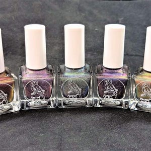 Parrot Polish Magic Bus Collection 5 Ultrachrome Holographic Nail Polish