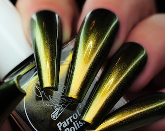 Parrot Polish Queen Akasha Multichrome Nail Polish - Gold/Green