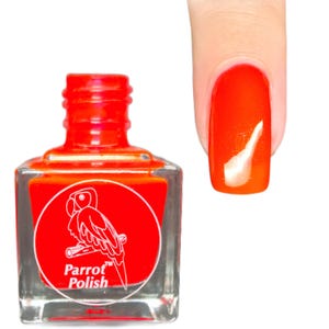 Parrot Polish Bangladesh Tiger Neon Red Nail Polish
