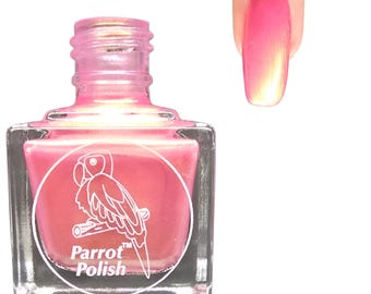 Parrot Polish Idaho Falls Shimmer Nail lacquer -Copper/Orange | Indie Nail Polish | Handmade Nail Lacquer | Gift for Her