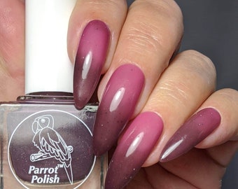 Parrot Polish Black Cherry Thermal Nail Polish - Brown/Pink
