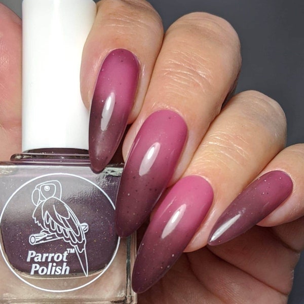 Parrot Polish Black Cherry Thermal Nail Polish - Brown/Pink