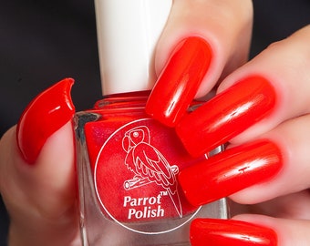 Parrot Polish Poison Dart Red Neon Nail Polish