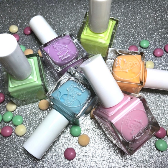 Buy Parrot Polish the Macaron Neon Pastel Nail Polish Collection Set of 6  Online in India - Etsy