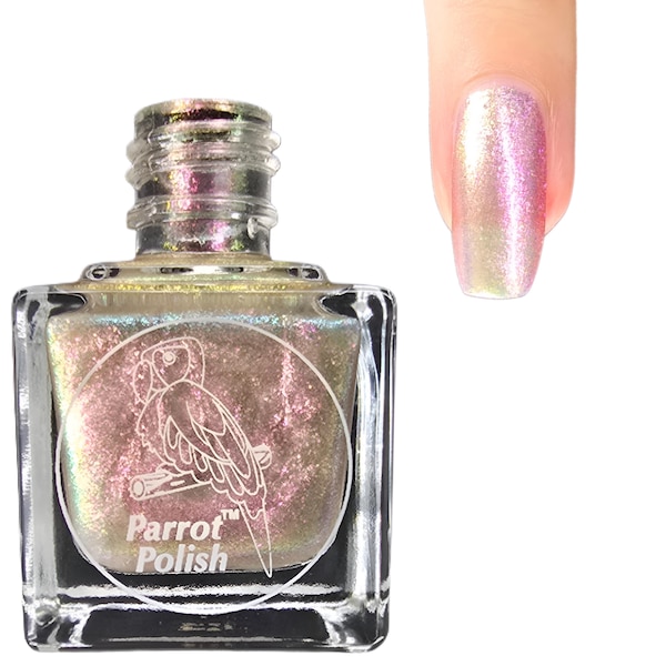 Parrot Polish Cariana Multichrome Nail Lacquer-Pink/Green/Blue | Indie Nail Polish | Handmade Nail Lacquer | Gift for Her