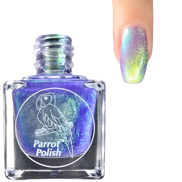 Parrot Polish Nixie Multichrome Baby Mermaid Nail Lacquer-Pink/Green/Blue | Indie Nail Polish | Handmade Nail Lacquer | Gift for Her