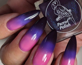 Parrot Polish Gothic Battista Thermal Nail Polish - Purple/Blue/Pink