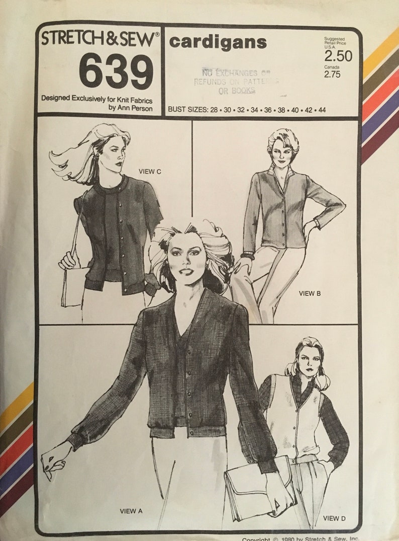 Stretch /& Sew 639 Sewing Pattern UNCUT Vintage
