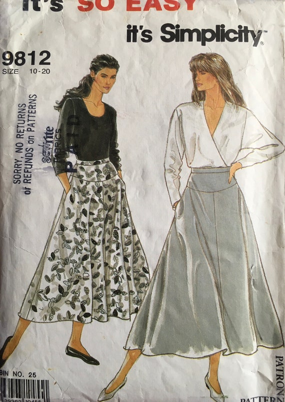 Simplicity 9812 Sewing Pattern vintage CUT | Etsy