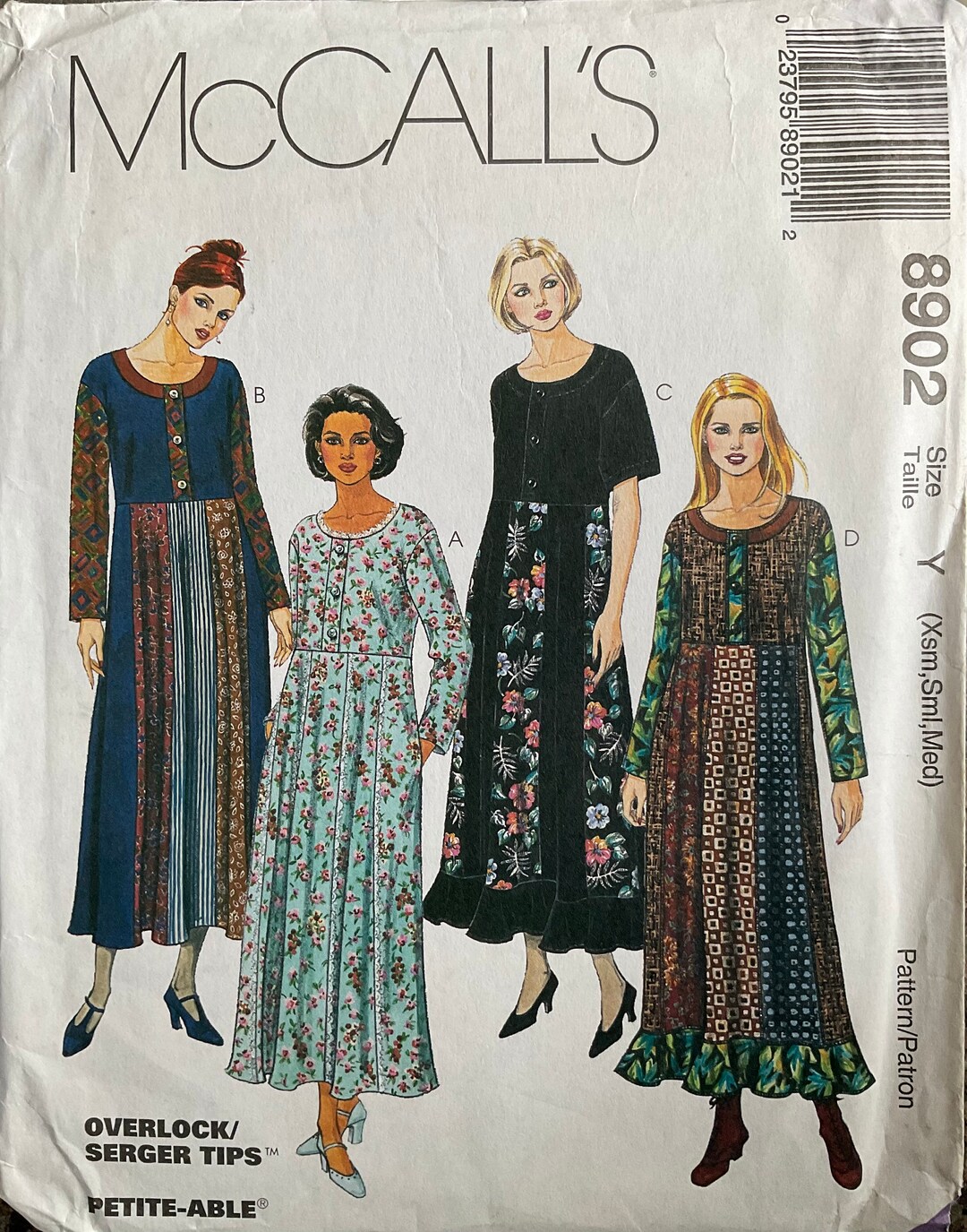 Mccall's 8902 Sewing Pattern vintage UNCUT Etsy
