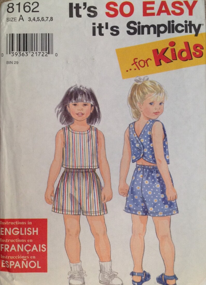 Simplicity 8162 Sewing Pattern vintage UNCUT Etsy