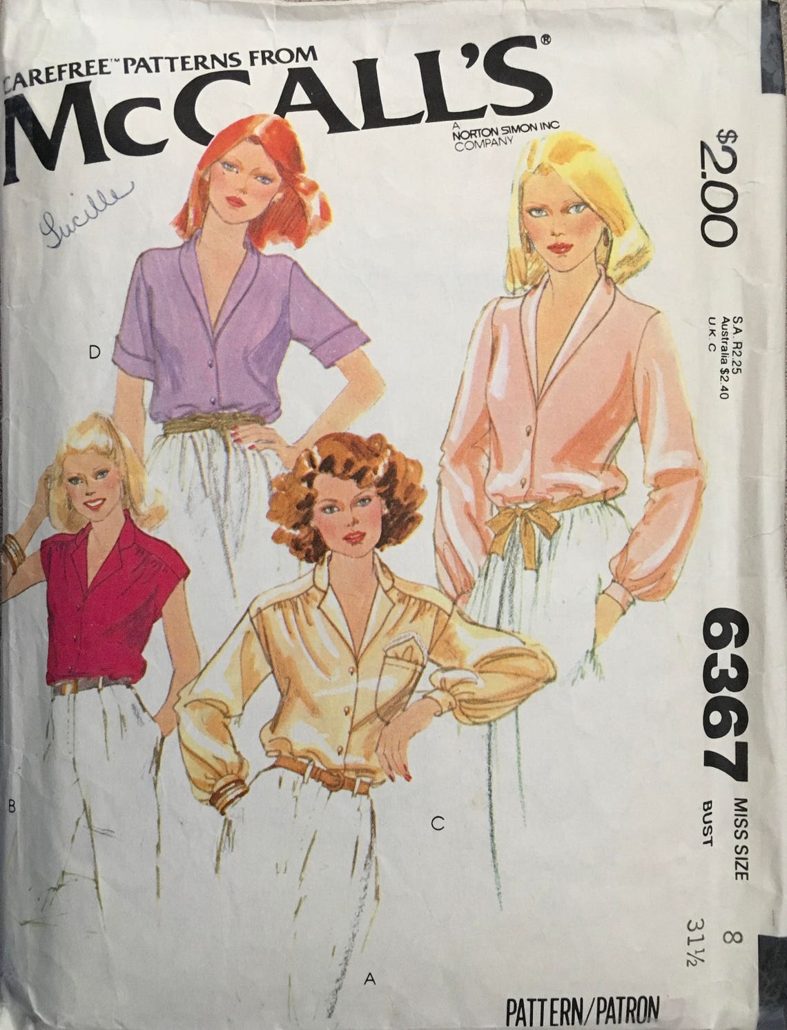 Mccall's 6367 Sewing Pattern vintage CUT | Etsy