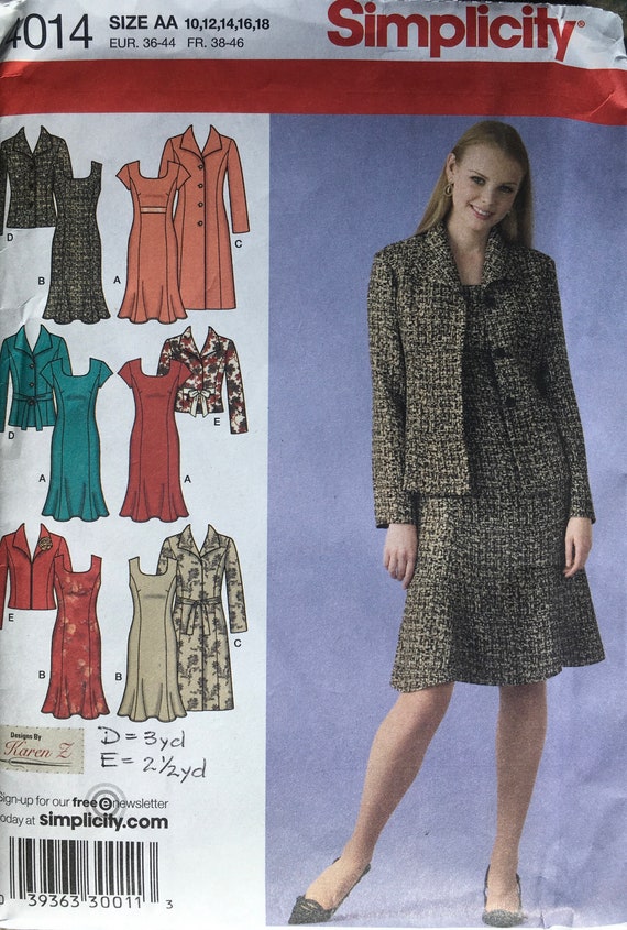 Simplicity 4014 Sewing Pattern UNCUT | Etsy
