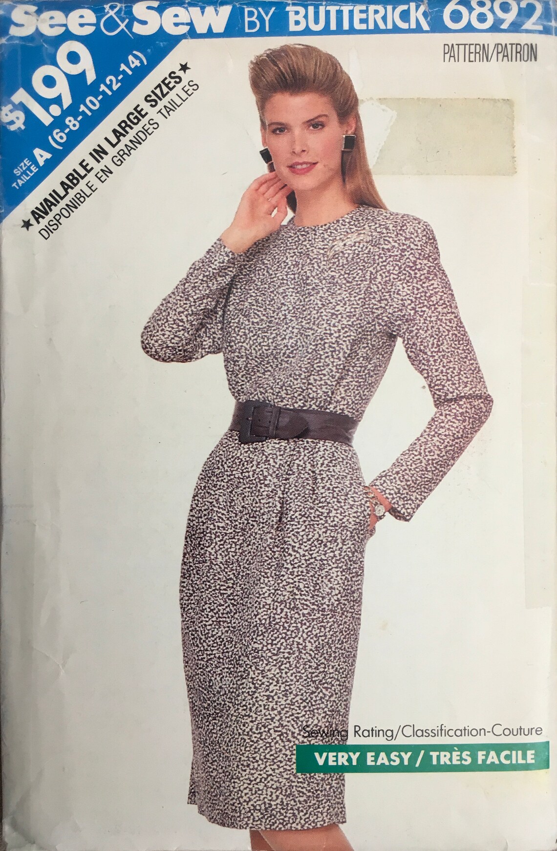 See & Sew 6892 Sewing Pattern vintage CUT - Etsy