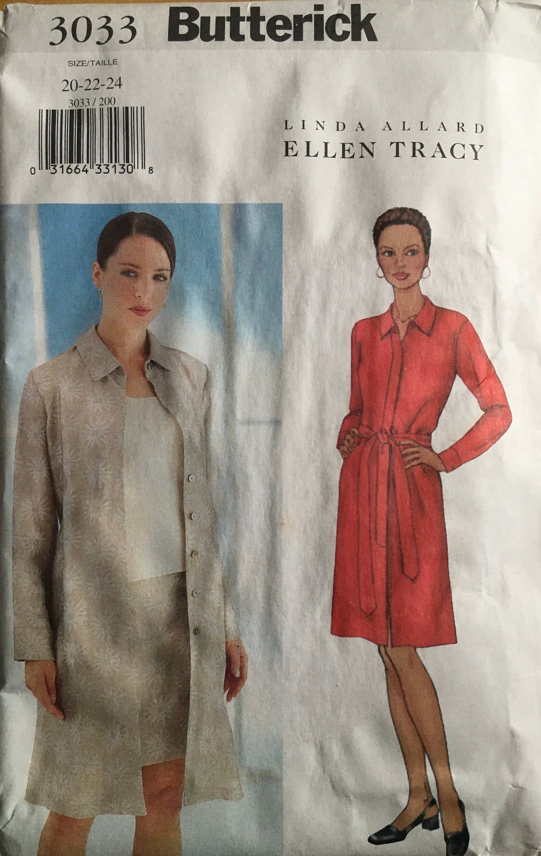 Butterick 3033 Sewing Pattern vintage UNCUT - Etsy