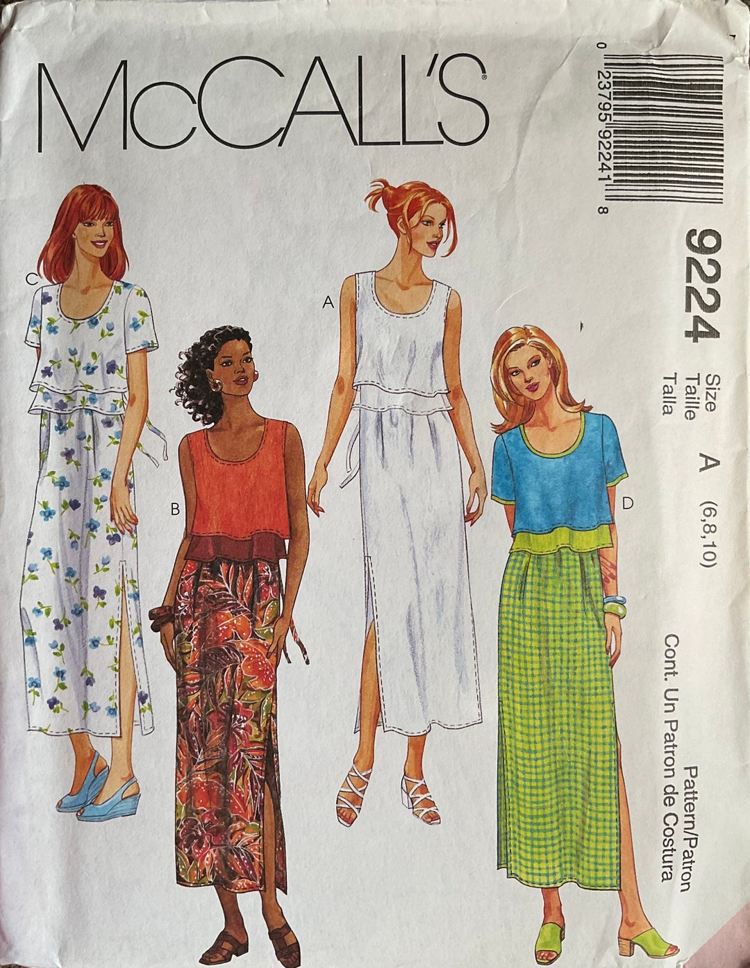 Mccall's 9224 Sewing Pattern vintage UNCUT - Etsy