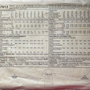 Mccall's 7913 Sewing Pattern vintage CUT - Etsy
